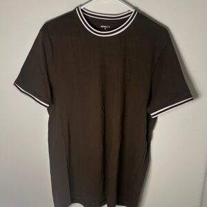 Fashion Nova olive green Tee with White Accents